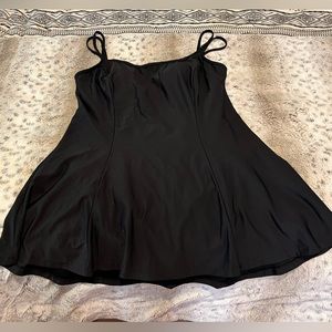 Size 16 one piece black skirt bathing suit
